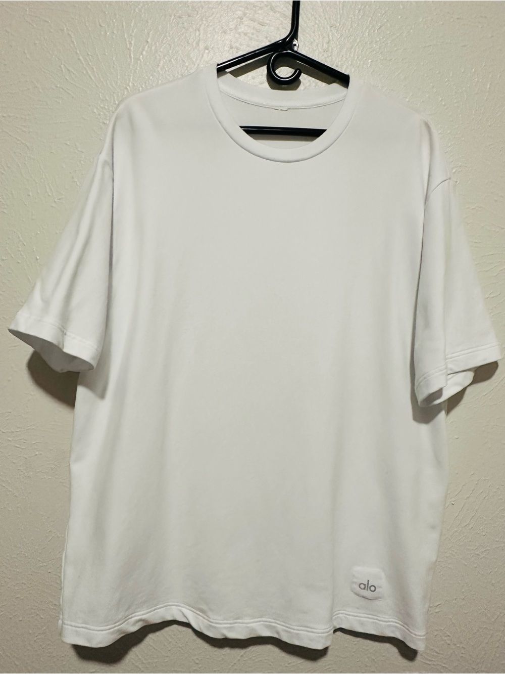 ALO Yoga Men's Double Take Short Sleeve Tshirt - White, Size L